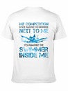 My Competition Is Not Against The Swimmer Lightweight Cotton T-Shirt – Daily Comfort Graphic Shirt