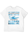 My Competition Is Not Against The Swimmer Lightweight Cotton T-Shirt – Daily Comfort Graphic Shirt