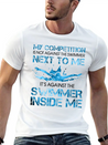 My Competition Is Not Against The Swimmer Lightweight Cotton T-Shirt – Daily Comfort Graphic Shirt