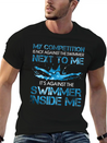 My Competition Is Not Against The Swimmer Lightweight Cotton T-Shirt – Daily Comfort Graphic Shirt