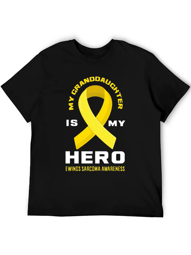 My Granddaughter Is My Hero Ewings Sarcoma Lightweight Cotton T-Shirt – Daily Comfort Graphic Shirt