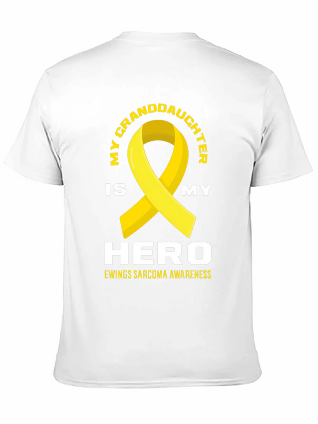 My Granddaughter Is My Hero Ewings Sarcoma Lightweight Cotton T-Shirt – Daily Comfort Graphic Shirt