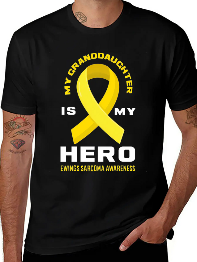 My Granddaughter Is My Hero Ewings Sarcoma Lightweight Cotton T-Shirt – Daily Comfort Graphic Shirt