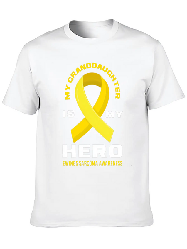 My Granddaughter Is My Hero Ewings Sarcoma Lightweight Cotton T-Shirt – Daily Comfort Graphic Shirt