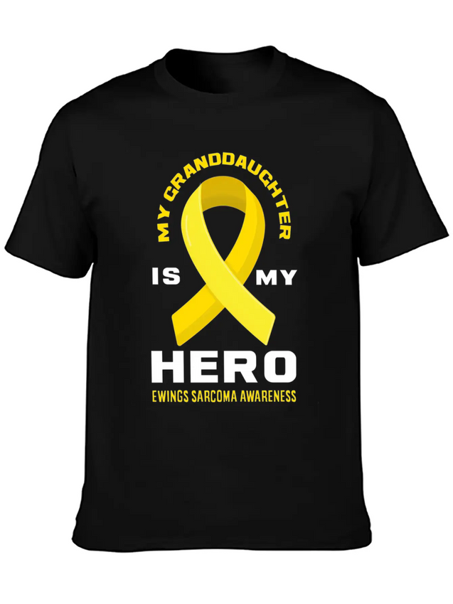 My Granddaughter Is My Hero Ewings Sarcoma Lightweight Cotton T-Shirt – Daily Comfort Graphic Shirt