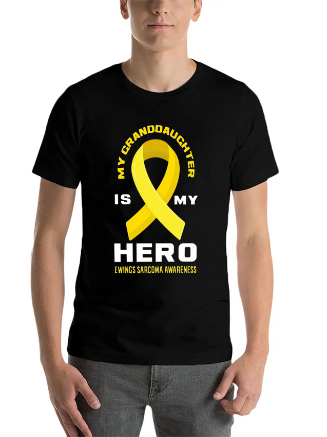 My Granddaughter Is My Hero Ewings Sarcoma Lightweight Cotton T-Shirt – Daily Comfort Graphic Shirt
