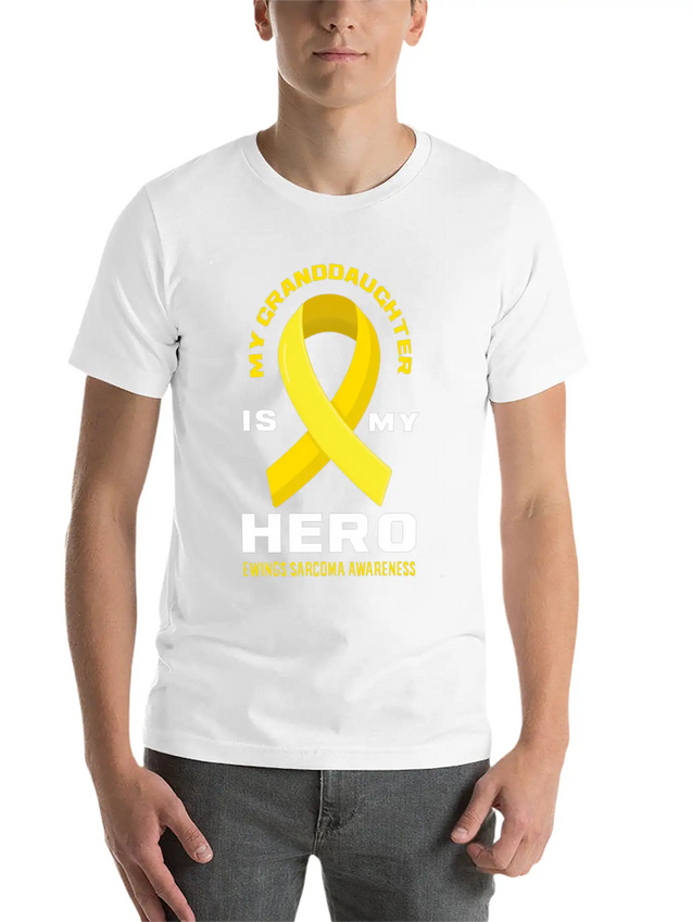 My Granddaughter Is My Hero Ewings Sarcoma Lightweight Cotton T-Shirt – Daily Comfort Graphic Shirt