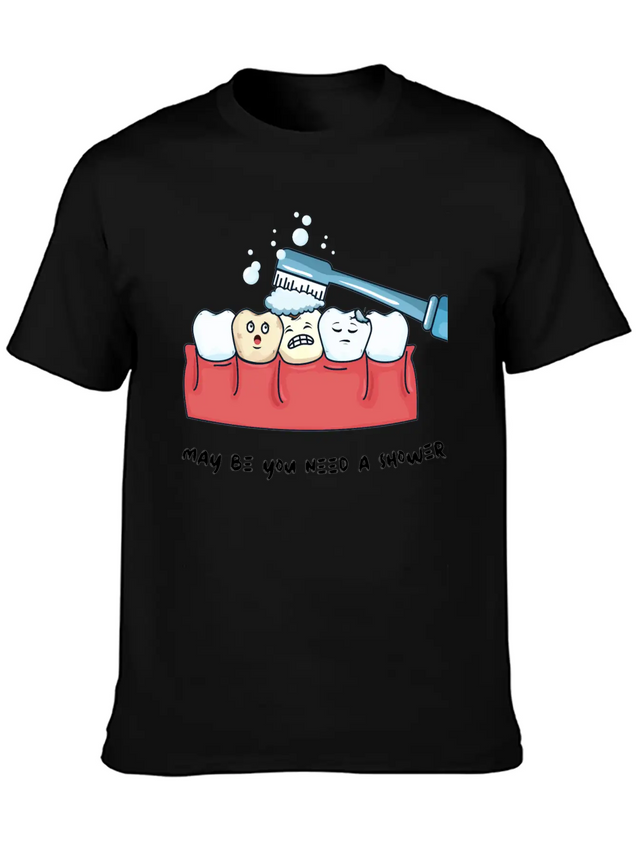 My Teeth Need A Shower Funny Shirt Lightweight Cotton T-Shirt – Daily Comfort Graphic Shirt