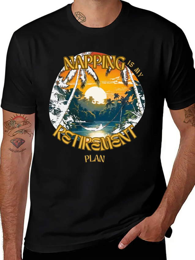 Napping Is My Retirement Plan Lightweight Cotton T-Shirt – Daily Comfort Graphic Shirt