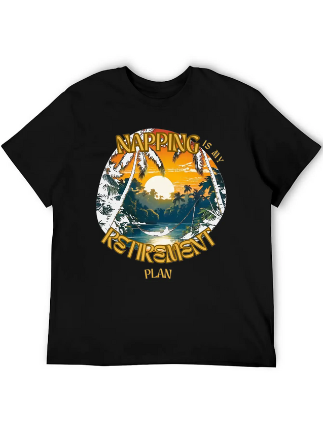 Napping Is My Retirement Plan Lightweight Cotton T-Shirt – Daily Comfort Graphic Shirt