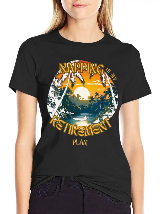 Napping Is My Retirement Plan Lightweight Cotton T-Shirt – Daily Comfort Graphic Shirt