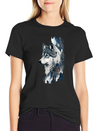 Native American Wolf With Art Dreamcatcher Lightweight Cotton T-Shirt – Daily Comfort Graphic Shirt
