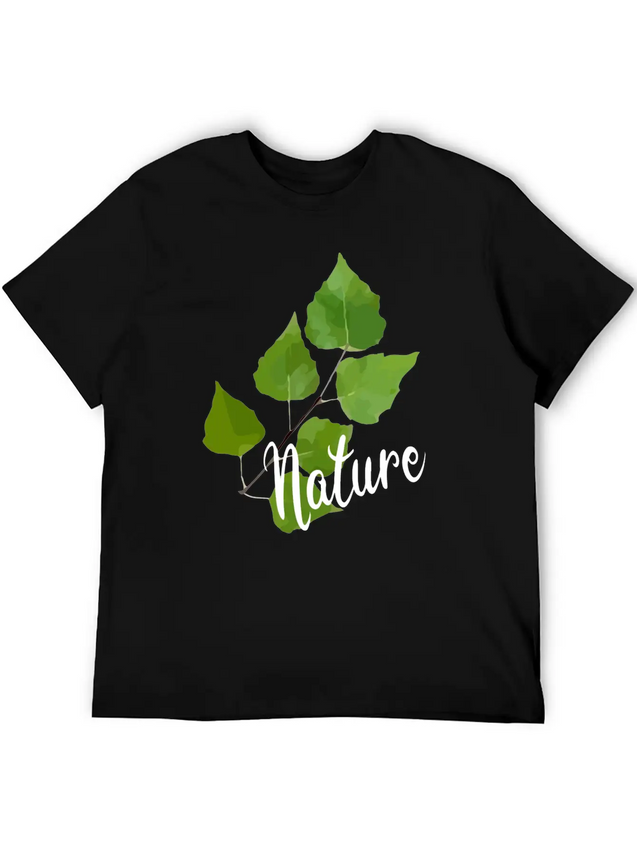 Nature Leaf Lightweight Cotton T-Shirt – Daily Comfort Graphic Shirt