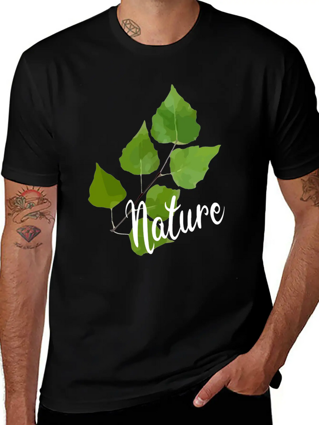 Nature Leaf Lightweight Cotton T-Shirt – Daily Comfort Graphic Shirt