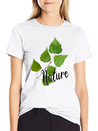 Nature Leaf Lightweight Cotton T-Shirt – Daily Comfort Graphic Shirt