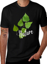 Nature Leaf Lightweight Cotton T-Shirt – Daily Comfort Graphic Shirt