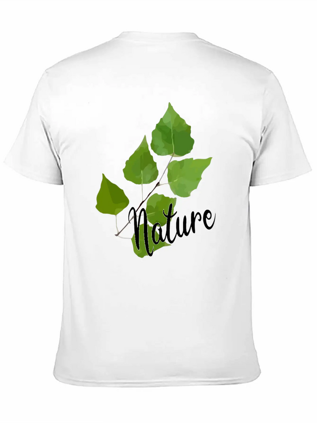 Nature Leaf Lightweight Cotton T-Shirt – Daily Comfort Graphic Shirt