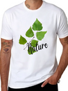 Nature Leaf Lightweight Cotton T-Shirt – Daily Comfort Graphic Shirt