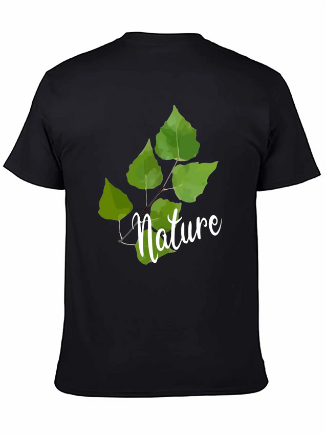 Nature Leaf Lightweight Cotton T-Shirt – Daily Comfort Graphic Shirt