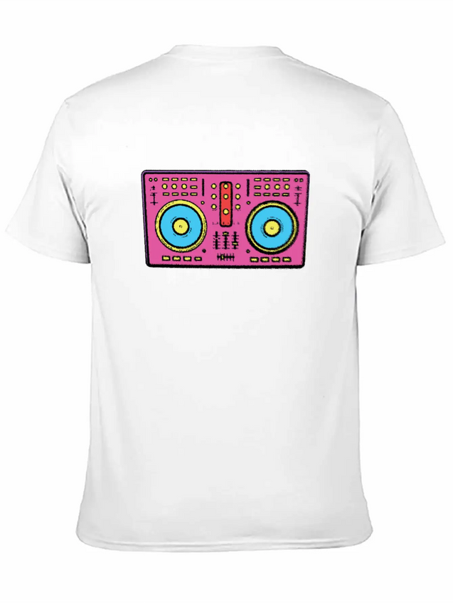 Neon Color 90 Dj Table Lightweight Cotton T-Shirt – Daily Comfort Graphic Shirt