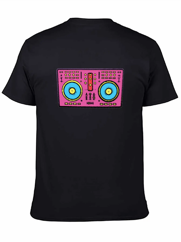 Neon Color 90 Dj Table Lightweight Cotton T-Shirt – Daily Comfort Graphic Shirt