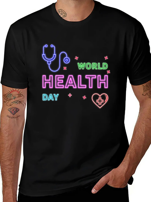 Neon Design Lightweight Cotton T-Shirt – Daily Comfort Graphic Shirt