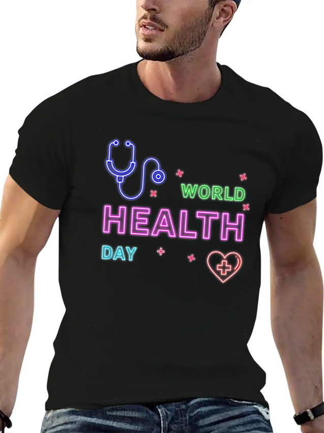 Neon Design Lightweight Cotton T-Shirt – Daily Comfort Graphic Shirt