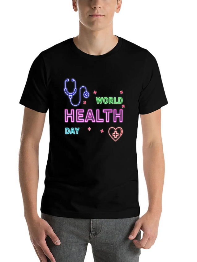 Neon Design Lightweight Cotton T-Shirt – Daily Comfort Graphic Shirt