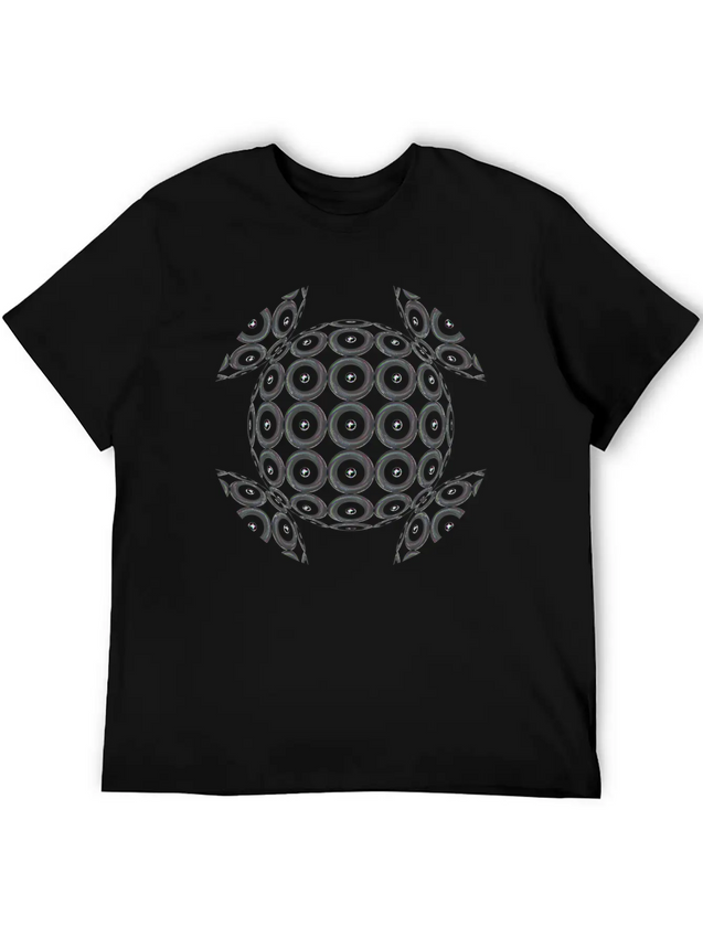 Neon Hemisphere Shape Lightweight Cotton T-Shirt – Daily Comfort Graphic Shirt