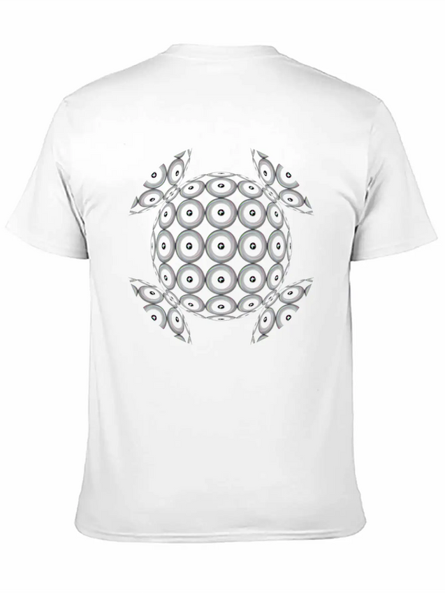 Neon Hemisphere Shape Lightweight Cotton T-Shirt – Daily Comfort Graphic Shirt