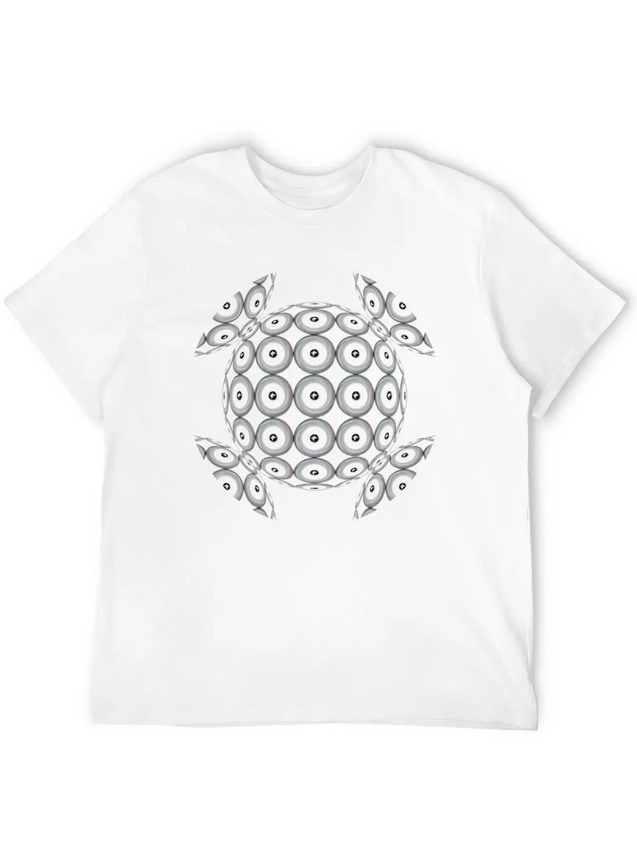 Neon Hemisphere Shape Lightweight Cotton T-Shirt – Daily Comfort Graphic Shirt