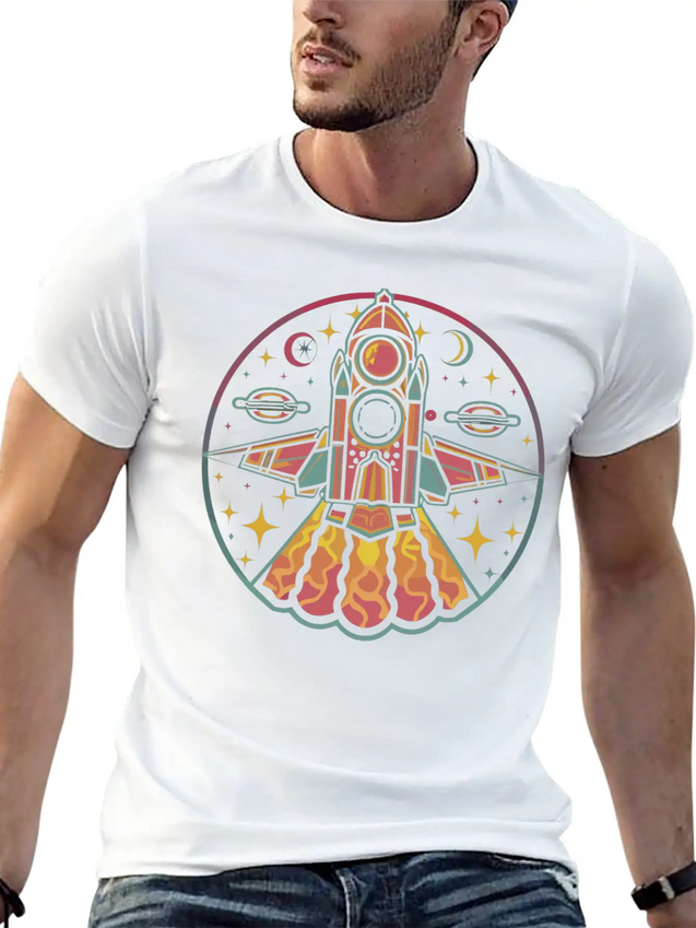 Neon Odyssey Lightweight Cotton T-Shirt – Daily Comfort Graphic Shirt
