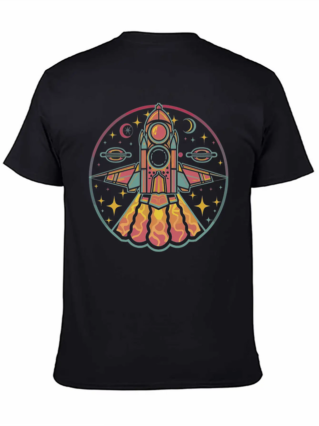 Neon Odyssey Lightweight Cotton T-Shirt – Daily Comfort Graphic Shirt