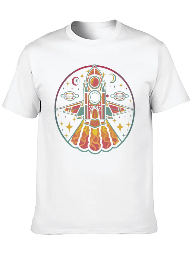 Neon Odyssey Lightweight Cotton T-Shirt – Daily Comfort Graphic Shirt