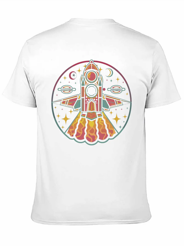 Neon Odyssey Lightweight Cotton T-Shirt – Daily Comfort Graphic Shirt