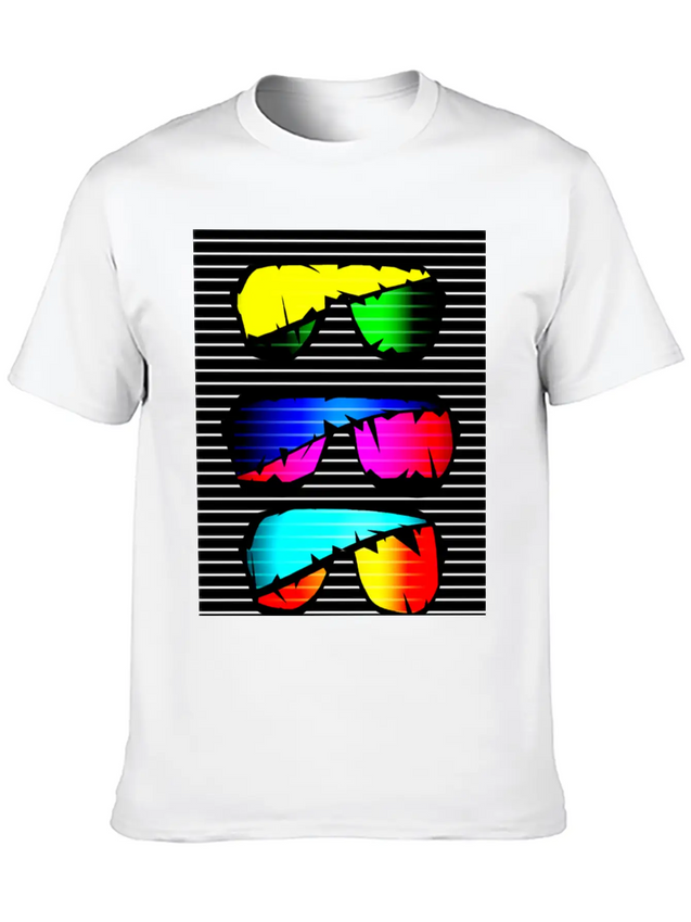 Neon Stunner Shades Lightweight Cotton T-Shirt – Daily Comfort Graphic Shirt