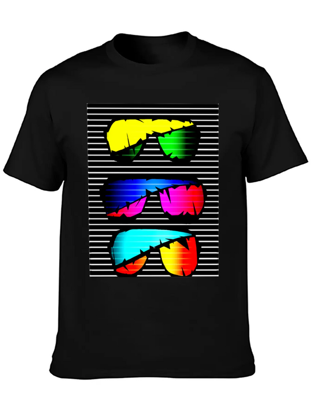 Neon Stunner Shades Lightweight Cotton T-Shirt – Daily Comfort Graphic Shirt