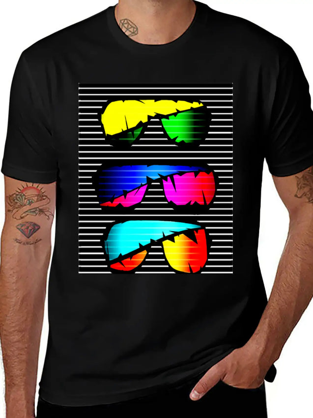 Neon Stunner Shades Lightweight Cotton T-Shirt – Daily Comfort Graphic Shirt