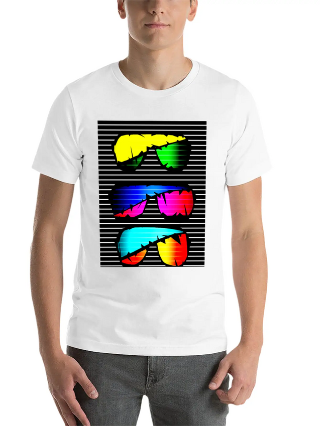 Neon Stunner Shades Lightweight Cotton T-Shirt – Daily Comfort Graphic Shirt