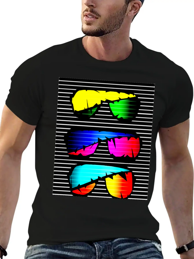 Neon Stunner Shades Lightweight Cotton T-Shirt – Daily Comfort Graphic Shirt
