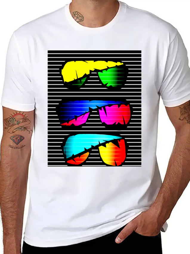Neon Stunner Shades Lightweight Cotton T-Shirt – Daily Comfort Graphic Shirt