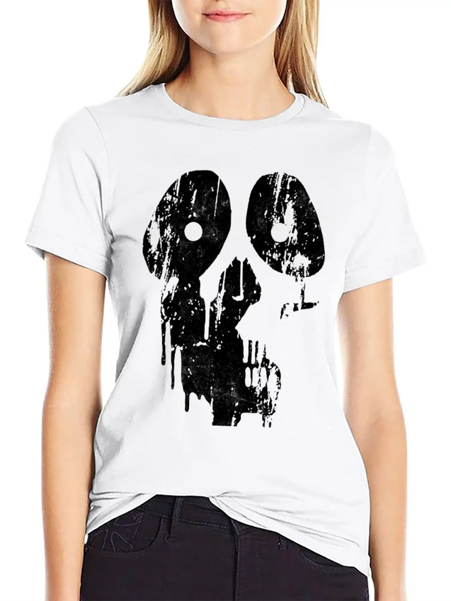 New Design Paint Grunge Skull Best Seller Lightweight Cotton T-Shirt – Daily Comfort Graphic Shirt