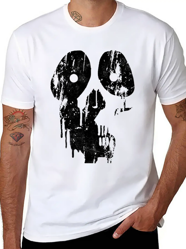 New Design Paint Grunge Skull Best Seller Lightweight Cotton T-Shirt – Daily Comfort Graphic Shirt