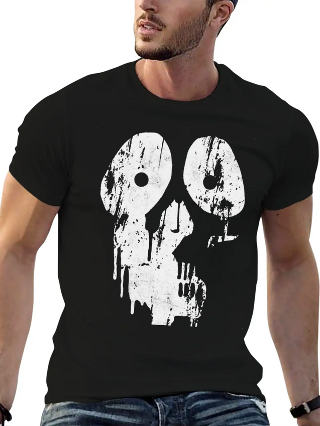 New Design Paint Grunge Skull Best Seller Lightweight Cotton T-Shirt – Daily Comfort Graphic Shirt