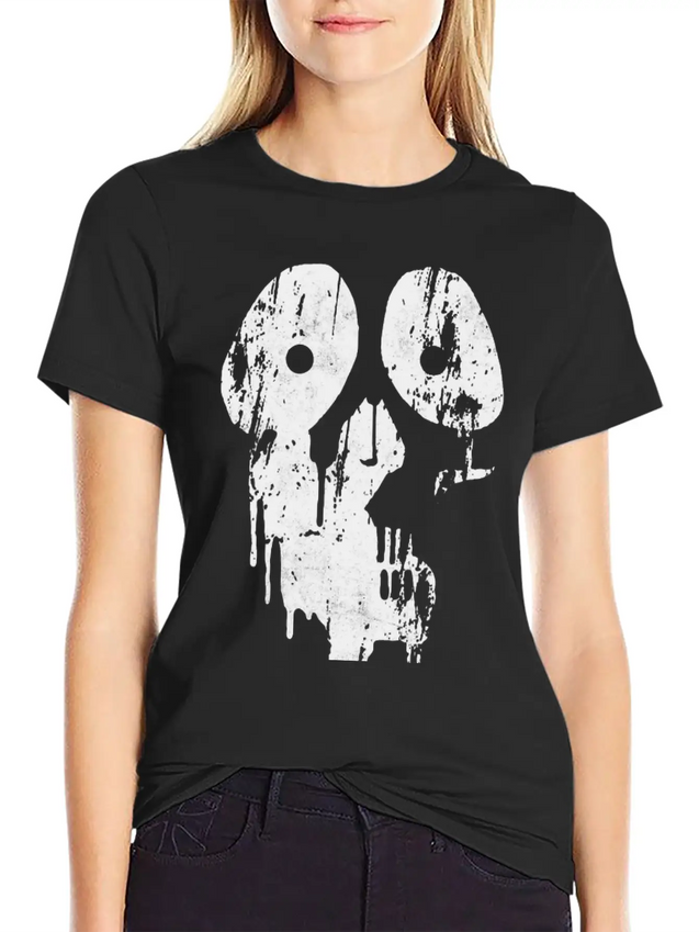New Design Paint Grunge Skull Best Seller Lightweight Cotton T-Shirt – Daily Comfort Graphic Shirt
