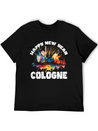 New Years Eve Happy New Year Firework In Cologne Lightweight Cotton T-Shirt – Daily Comfort Graphic Shirt