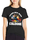 New Years Eve Happy New Year Firework In Cologne Lightweight Cotton T-Shirt – Daily Comfort Graphic Shirt