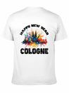 New Years Eve Happy New Year Firework In Cologne Lightweight Cotton T-Shirt – Daily Comfort Graphic Shirt