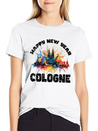 New Years Eve Happy New Year Firework In Cologne Lightweight Cotton T-Shirt – Daily Comfort Graphic Shirt