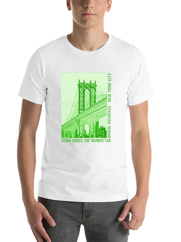 New York City NYC DUMBO Brooklyn Manhattan Bridge Lightweight Cotton T-Shirt – Daily Comfort Graphic Shirt